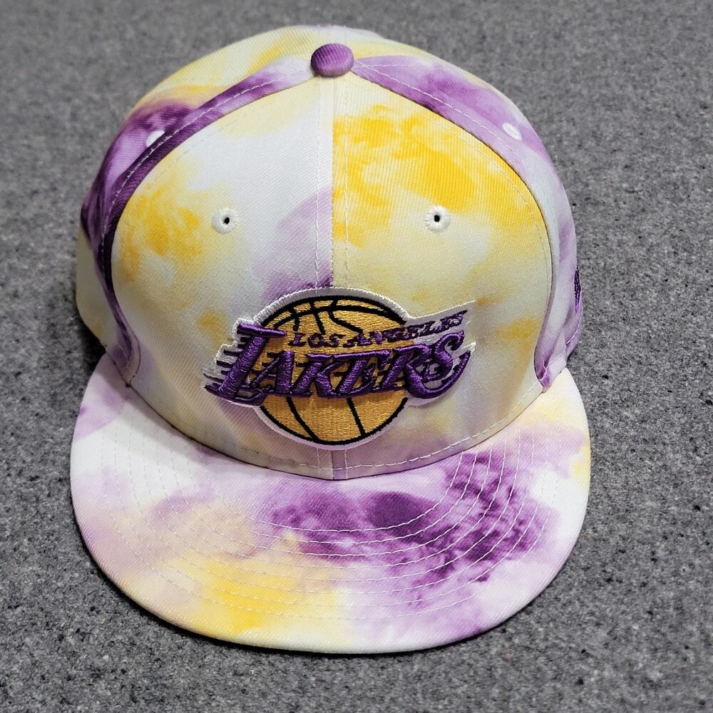 LA Lakers Hat Baseball Cap Mens Tie Dye 9fifty New Era Snapback Flat Bill Hippie